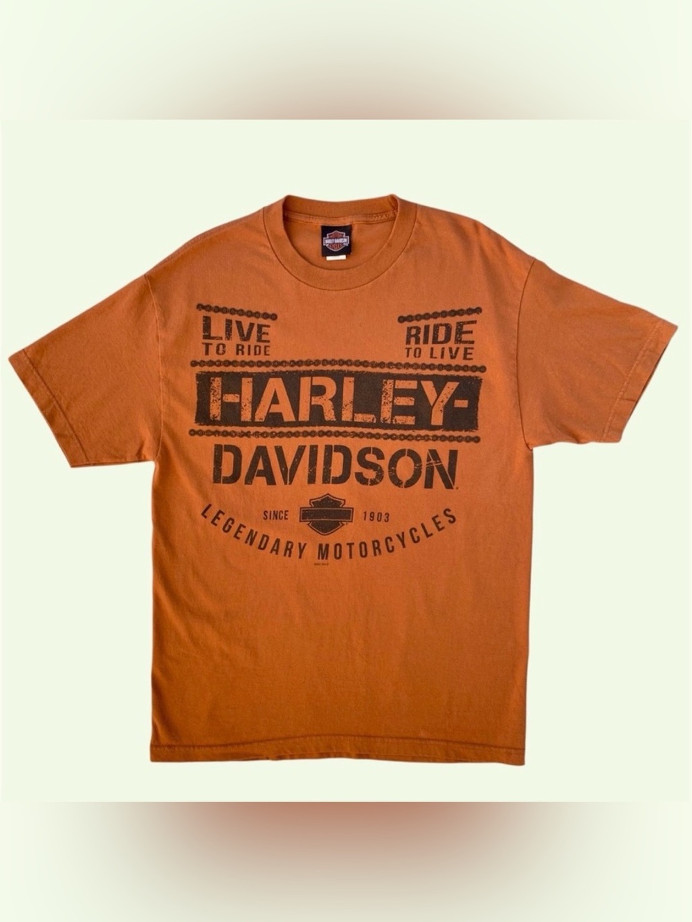 Harley-Davidson Orange Live To Ride Badlands, Wall, SD T-Shirt ~ Men’s Large